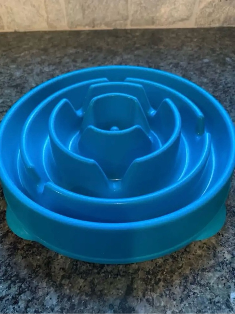 Outward Hound Teal Fun Feeder Slow Eating Dog Bowl